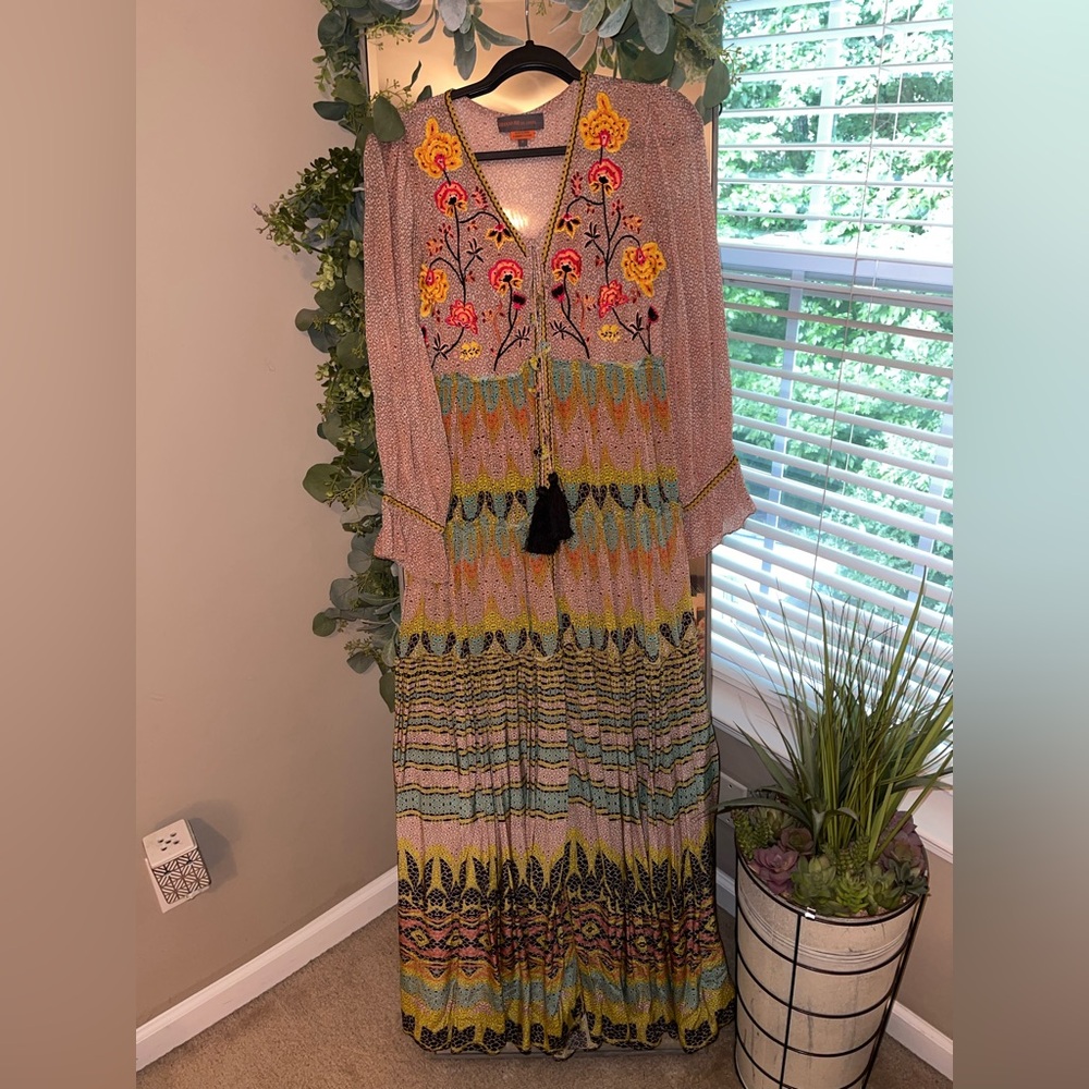 Bhanuni by Jyoti Floral Embroidered Maxi Dress